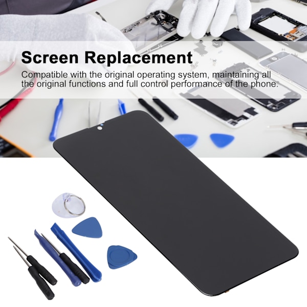 Skärmersättning LCD-skärm Touch Digitizer Assembly för Samsung Galaxy A10SMonolithic
