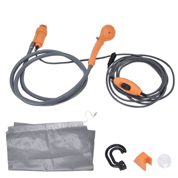 Campingbruser DC12V Bærbar Høj Fleksibilitet Holdbar Plast Gummi Ergonomisk Design Nem Installation Udendørs Bruser