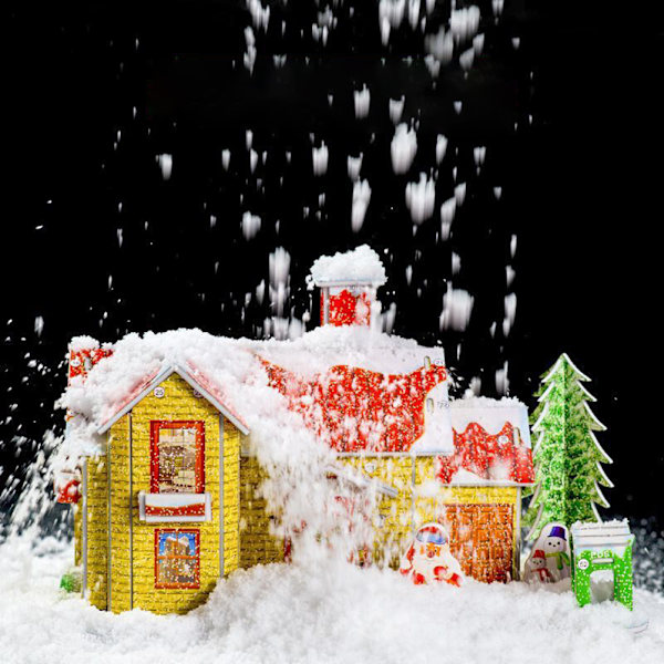 Falsk øyeblikkelig snøpulver Falsk snøfestdekorasjon for Cloud Soft Sensory Toy Holiday Snow Decorations