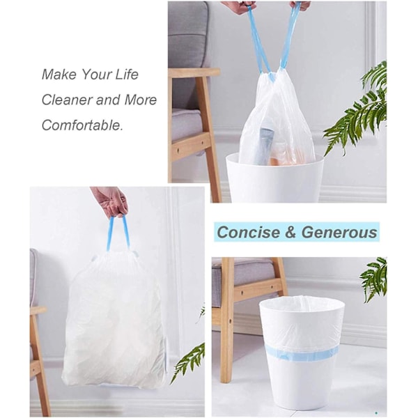 Höga Kökssoppåsar, Läcksäkra Starka Påsar för Bred Användning i Badrum, Sovrum, Kontor och Mer (2,6 Gallon)