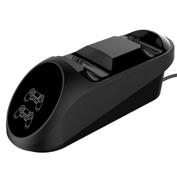 Laddningsstation för Gamepads, 2-timmars Turboladdning för Playstation 4-kontroller, Stöd för Dubbla Kontroller med Löstagbar Miniadapter, Kompakt Design
