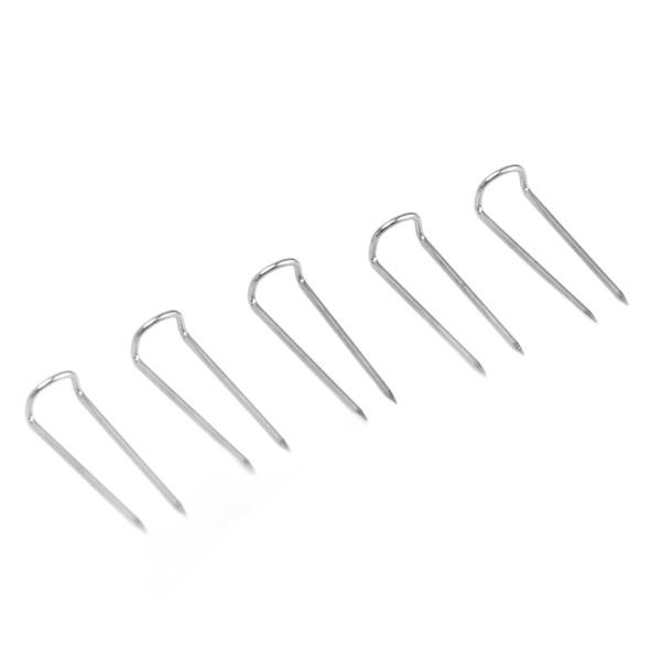 200 kpl haarukkaneuloja U-muotoinen ruostumaton teräs tukeva kestävä laaja sovellus ompeluneulat 17 mm 200 kpl/laatikko