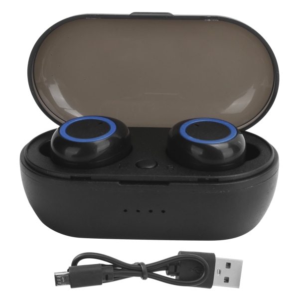 Y50 Trådlösa Bluetooth-hörlurar Bluetooth-hörlurar Stereo-hörlurar Bluetooth 5.0-headset (Bleu Foncé )