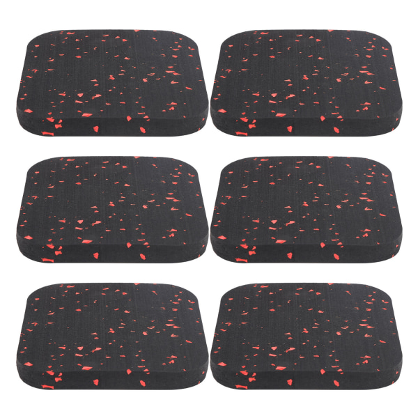 6PCS Rubber Treadmill Mat Sound Insulation Cushion Exercise Equipment Mat Fitness Damping