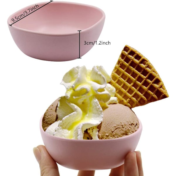 Dessertskålar i Platina Silikon, Pålitligt Materialset för Fester, Picknickar, Camping och Grillfester (Rosa, 130 ml Kapacitet)