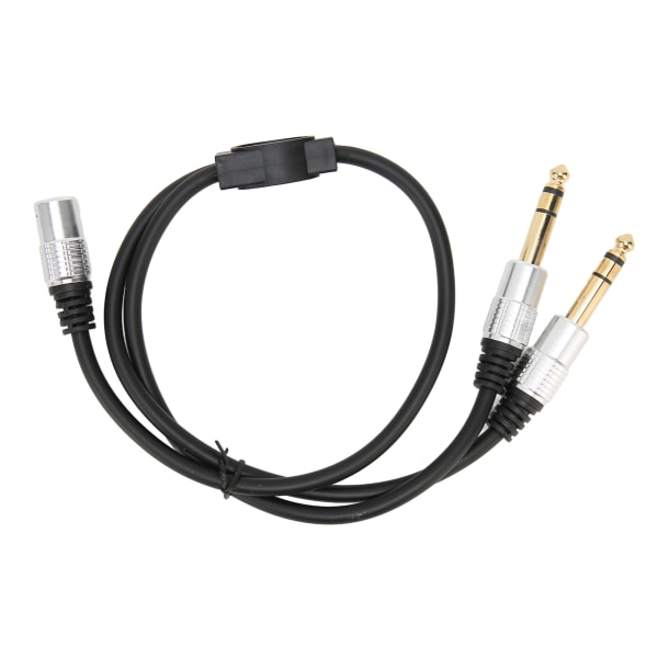 Stereo Splitter Y-kabel Dual Channel 3,5 mm hunn til Dual 6,35 mm hann Y-kabel for gitarteaterutstyr høyttaler 1,6 fot