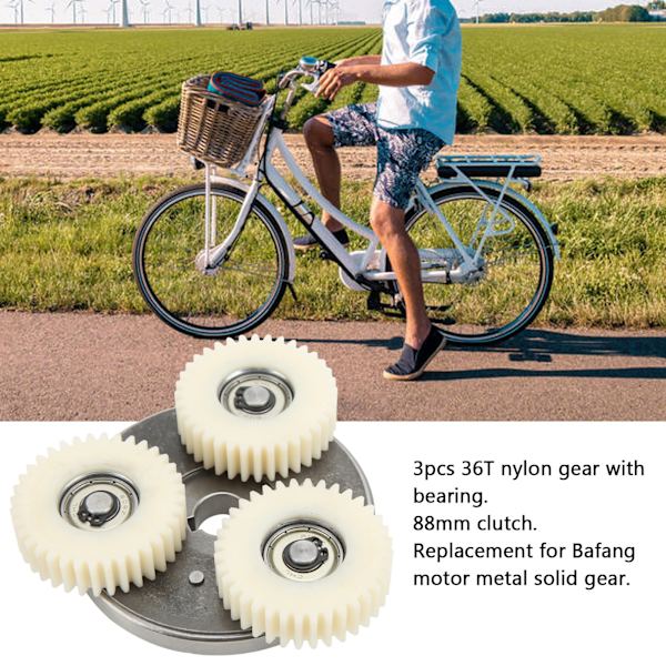 E-cykelmotorväxelkopplingssats 36T planetväxlar i nylon för Bafang elcykel 500W-750W