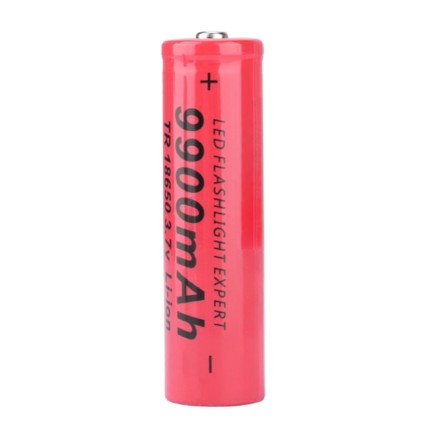 4 st 18650 9900mAh Uppladdningsbart Batteri Mini Storlek Bärbar Stor Kapacitet Röd