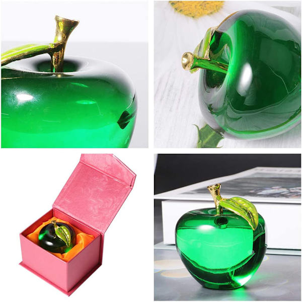6cm Kristalläpple Prydnader Hemmakontor Dekoration Present Souvenir
