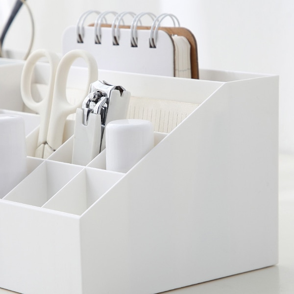 Kosmetisk/Makeup Vanity Organizer Box, Mini Skrivebordsopbevaring til Kontorartikler, Badeværelsesdisk eller Kommode, 24*12*9cm