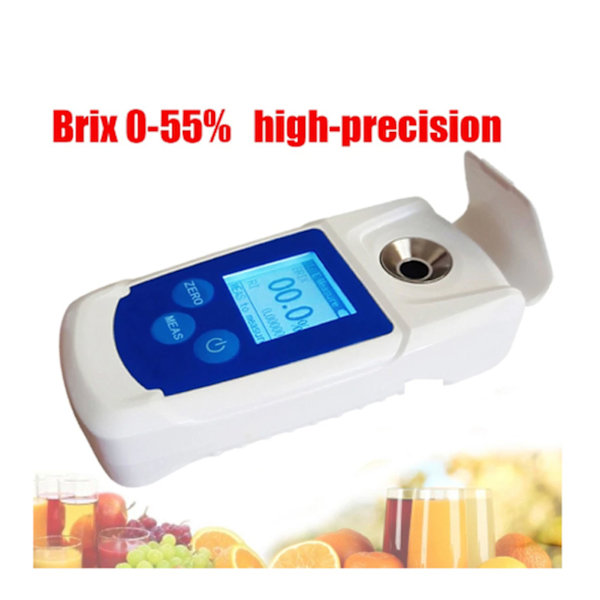 0-55% Digital Brix-refraktometer Hög noggrannhet Brix-testare Mätare för fruktjuice Drycker Sockerinnehåll Mätning