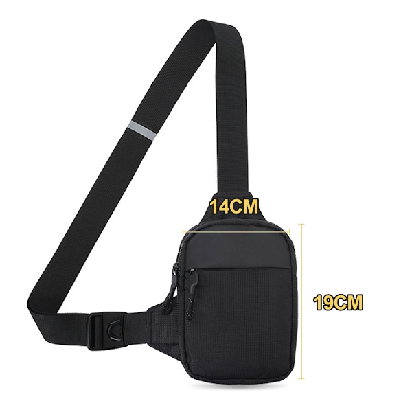 Mini Crossbody-laukku Juoksu Kaksi Taskua Vedenpitävä Juoksuharjoittelu Vaellus Pyöräily Matkailu