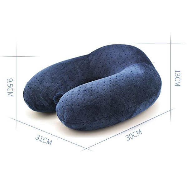 Lyxig Resekudde i Memory Foam, Tempur-Pedic-inspirerad Design för Personlig Komfort, Sammet Örngott i Memory Foam Säkerställer Skonsam Hudvård