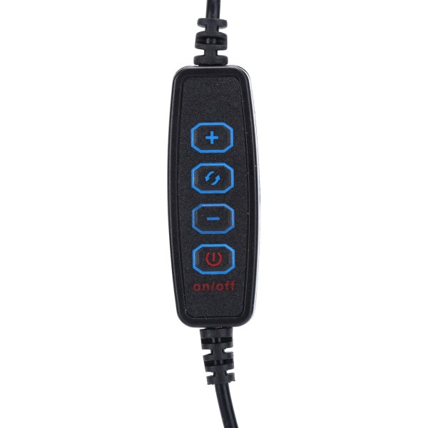 10 tommer USB-skrivebordslampe LED-ringlys med trekantet beslag til live-udsendelse