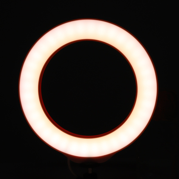 PULUZ PU378F 2835 72 st LED 3-färgs belysningsläge Justerbar USB-port Ring Fill Light Rosa