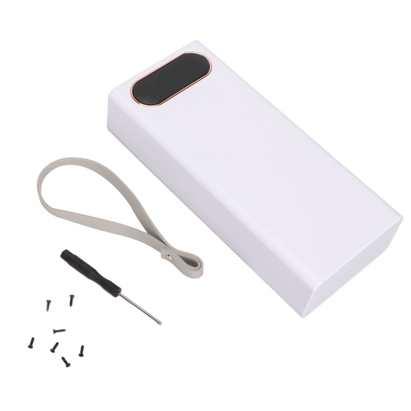 L16 16x18650 DIY Powerbank 2 USB-utgång 22,5W Snabbladdning Batterilåda med LCD-display och Micro Type C-ingång