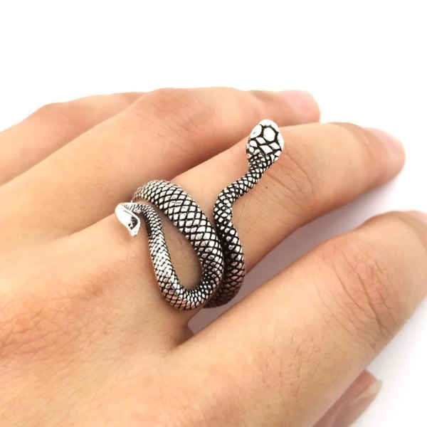 2 st ormring med ormmodellering Öppningsbar justerbar fingerring Unisex