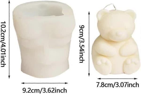 GETIT Silikonform 3D-form Form Gipsform Kompatibel med Ma 9.2x10.2cm, Form