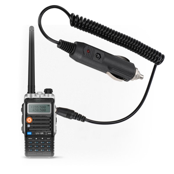 12-36V Billaddare Kabelledning för Baofeng UV-5R Intercom Walkie Talkie