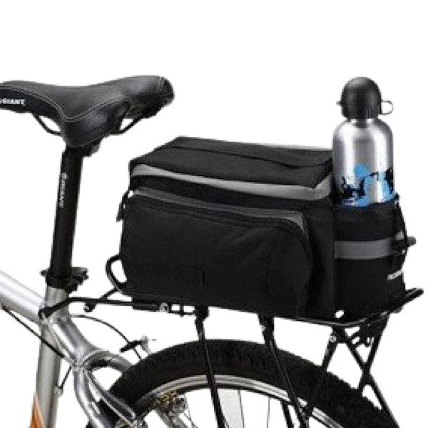 Cyklistens Ultimata Utrustning, Pakethållarväska Med Tillräckligt Med Förvaringsutrymme, Reflexremsa För Ökad Synlighet, 12L Expanderbar Till 25L, Slitstark 600D Oxford