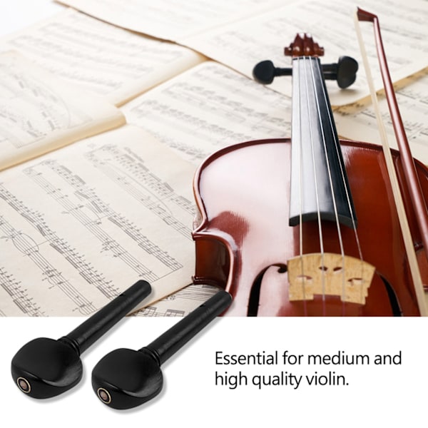 4 stk. ibenholt 4/4 violin strenge tuning pinde dele udskiftning instrument tilbehør