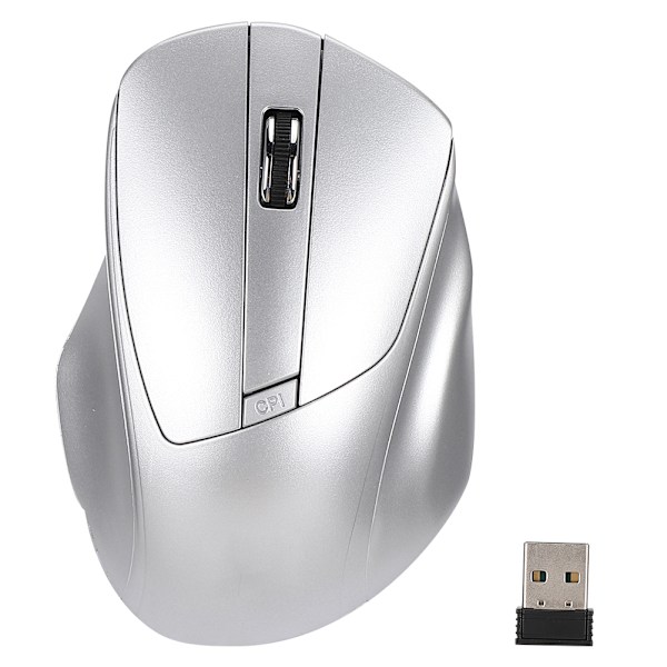 W12 USB 2.4G Wireless Silent Computer Mouse Ergonomic Design Silver