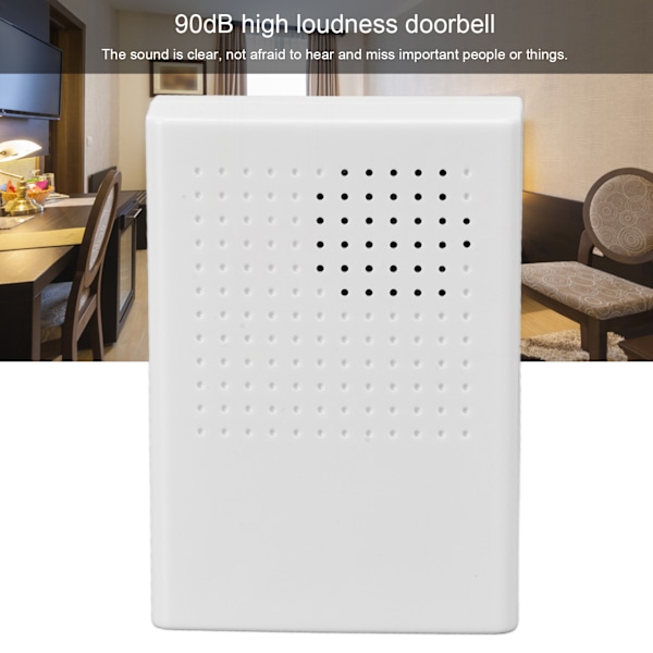 12V Trådbunden Elektronisk Dörrklocka Dingdong Ringsignal 90dB Vit Tillträdeskontroll för Hotell Hem