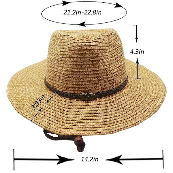 Foldbar sommer stråhat bred skygge Fedora sol strandhat