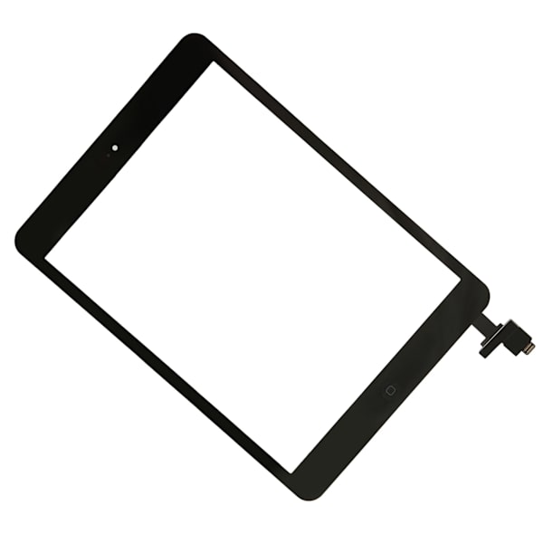 Tablet Digitizer Skärm Härdat Glas Ersättning Kapacitiv Pekskärm med IC Chip Hemknapp för IOS Mini 1 2