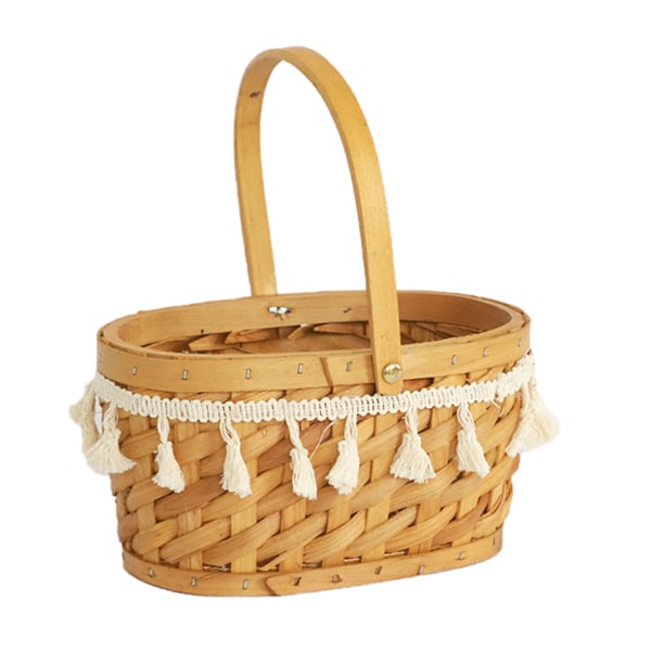 Flower Girl Basket Wooden Flower Basket Woven Flower Basket,Wedding Flower Girl Basket And Home Decorations