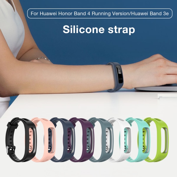 Silikoniranneke Huawei Honor Band 4 Running Versiolle Huawei Band 3e Band 4e Älykellolle