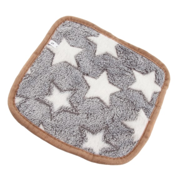 Grå husdjursfilt varm mjuk bekväm stjärnmönster fashionabla plysch hundkastar kattfilt för hem soffa grå stjärnfilt S(20x20cm /7.87x7.87in )