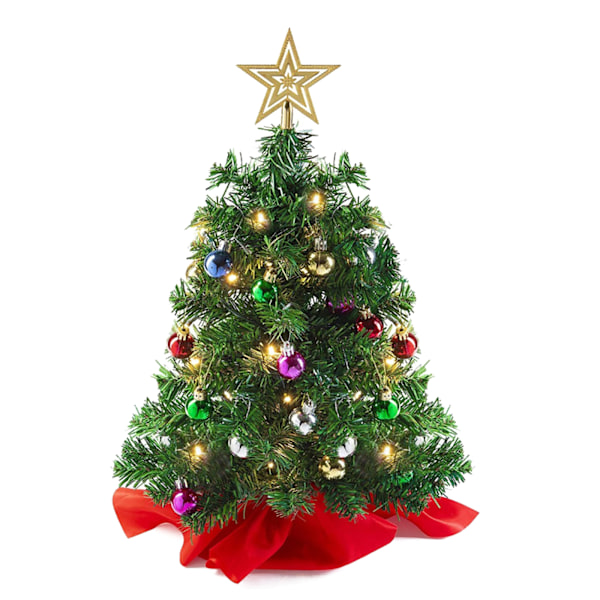 Mini Julgran, LED-belyst Julgran, Metallstativ Hjälper Trädet Att Stå Rakt