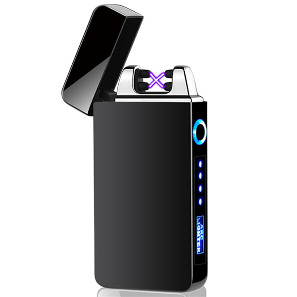 Idé Present Elektrisk Tändare, Hållbar Flamfri Uppladdningsbar USB-Tändare, Vindtät Elektrisk Flam-Tändare Med Effektvisning