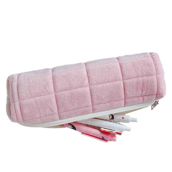 Plush Pencil Case Makeup Bag Zipper Pencil Pouch for Office Supplies Cosmetics Makeup Travel Accessories