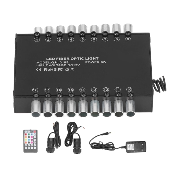 LED-fiberoptisk ljus Bluetooth APP 18 hål RGBW LED-fiberoptik
