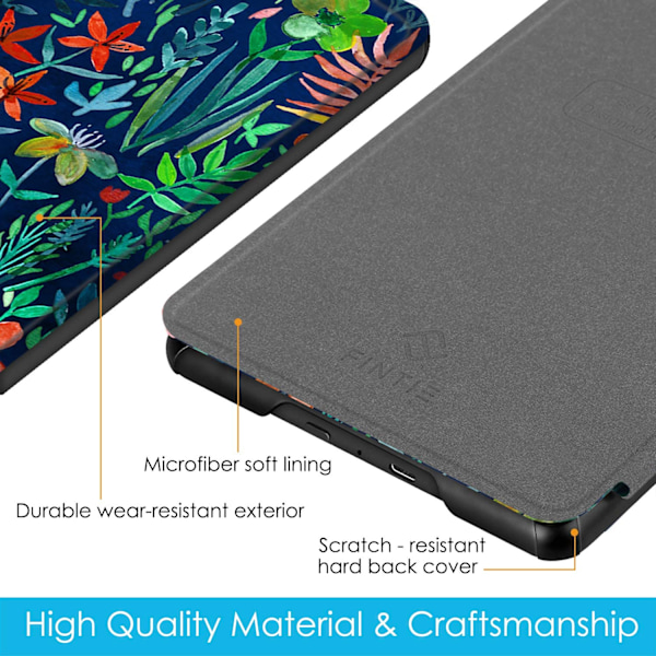 Elegant Kindle-fodral, slitstarkt PU-läderfodral med anti-repmikrofiberinteriör för omfattande skydd, perfekt passform för Kindle 658, Youth