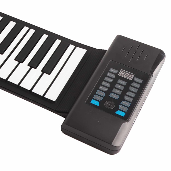 61 Tangenter Roll Up Keyboard Piano MIDI Funktion Bærbar Hånd Roll Piano med LED Digital Display 100‑240V