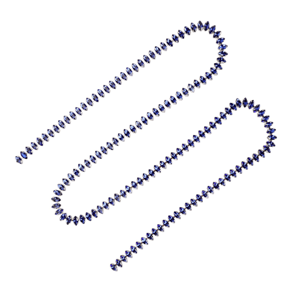 Strass Klo Kedja Glänsande Klippbar Strass Pärlkedja Trim för DIY Hantverk Kläder Dekoration Sömnad 1 Yard Royalblå