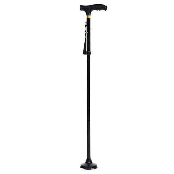 Aluminium Legering Gåstok Klatrestok Med Led Lys Foldbar Stok