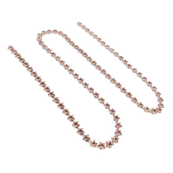 1 m Stjärna Strass Trim Kedja DIY Klippbar 1 cm Bredd Färgäkta Kristall Strass Klo Kedja för Kläder Hantverk Champagne