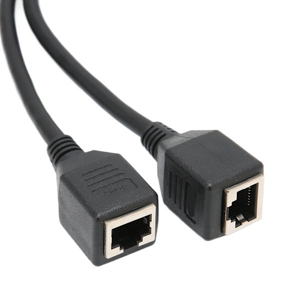 RJ45 Ethernet-adapterkabelforlengelse 1 til 2 porter Utmerket tilkoblingsytelse God signal Ethernet-sokkeladapter