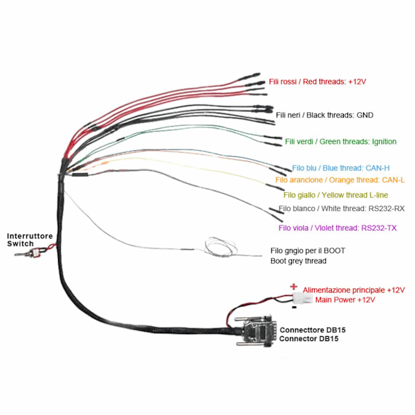 ECU Pinout-kabel MPPS V18.12.3.8 Pinout-kabel Autodel Utbyte för Fiat ME7.9.10