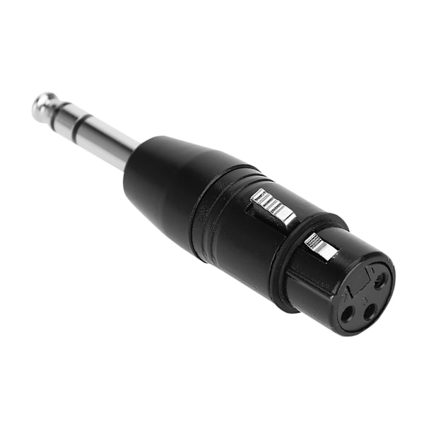2 st zinklegering 6,35 mm till XLR hane hona plugg stereo plugg ljudkontakt högtalaradapter