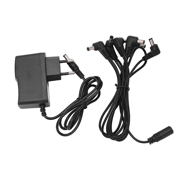 Gitarreffektpedal Strømadapter 6 Veis Daisy Chain Kabel EU Plugg 100‑240V