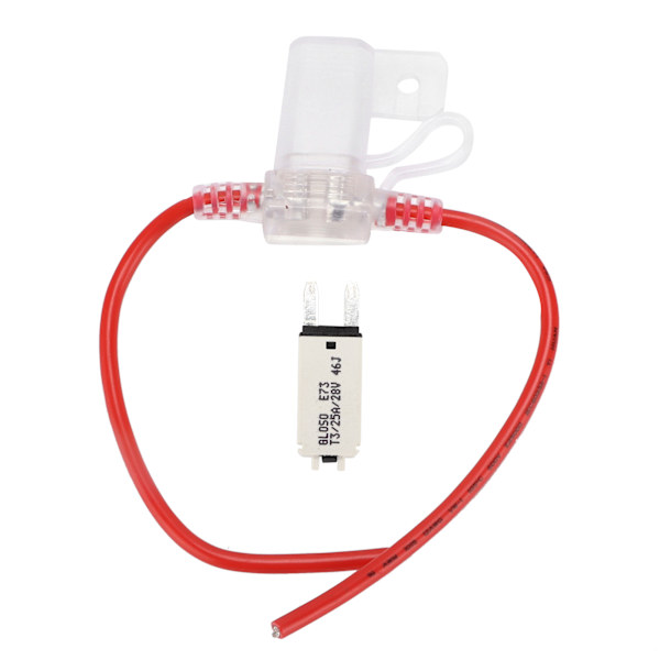 Sikringsholder med T3 manuel nulstilling sikringstråd 25Amp 12AWG 32V vandtæt klar skal til lastbiler RV Yacht
