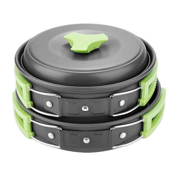 Camping Köksredskapsset, Portabel Utomhusmatlagningsutrustning Med Non-Stick Lätta Kastruller, Perfekt För Backpacking, Vandring Och Picknickar, Inkluderar Mesh-väska För