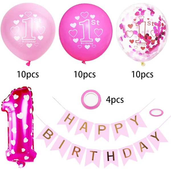 Födelsedag dekoration 1 år pojke dekoration 1st