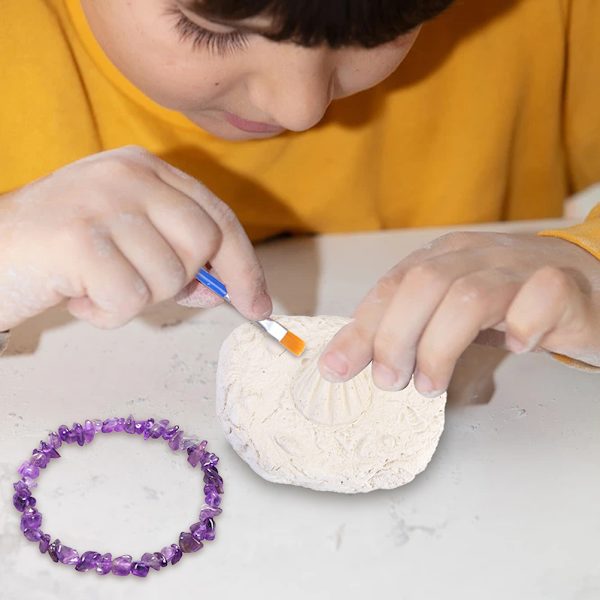 Krystalltone Dig Kit for Kids  Mining Kit for DIY Armbånd Making Excavate Simulation Digging Kit Geologi Naturvitenskap Leker
