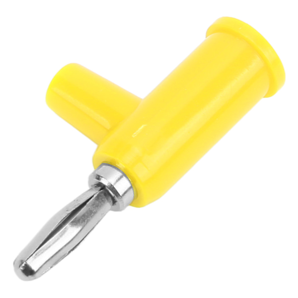10 stk. Stakbare bananplugs 4mm/0,2 tommer Loddefri messing Standardstørrelse Stakbare bananforbindelse til sikkerhedstilbehør Gul